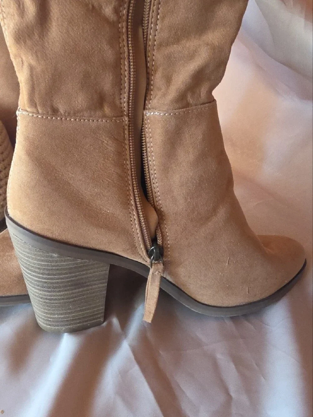 Target Brand Women's Tan Knee-High Block Heel Boots Sz 11